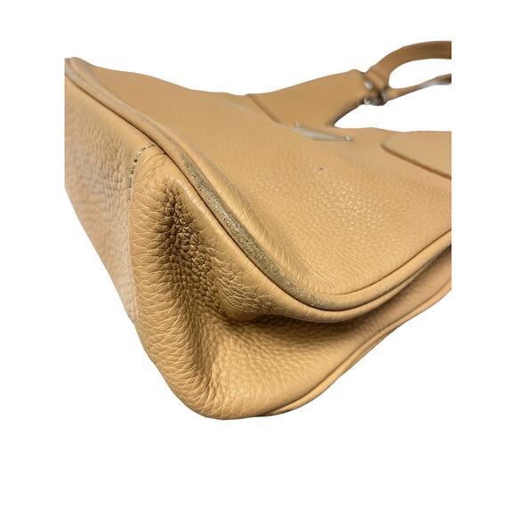 PRADA Beige Vitello Leather Logo Daino Box Shoulder Bag - Picture 6 of 11
